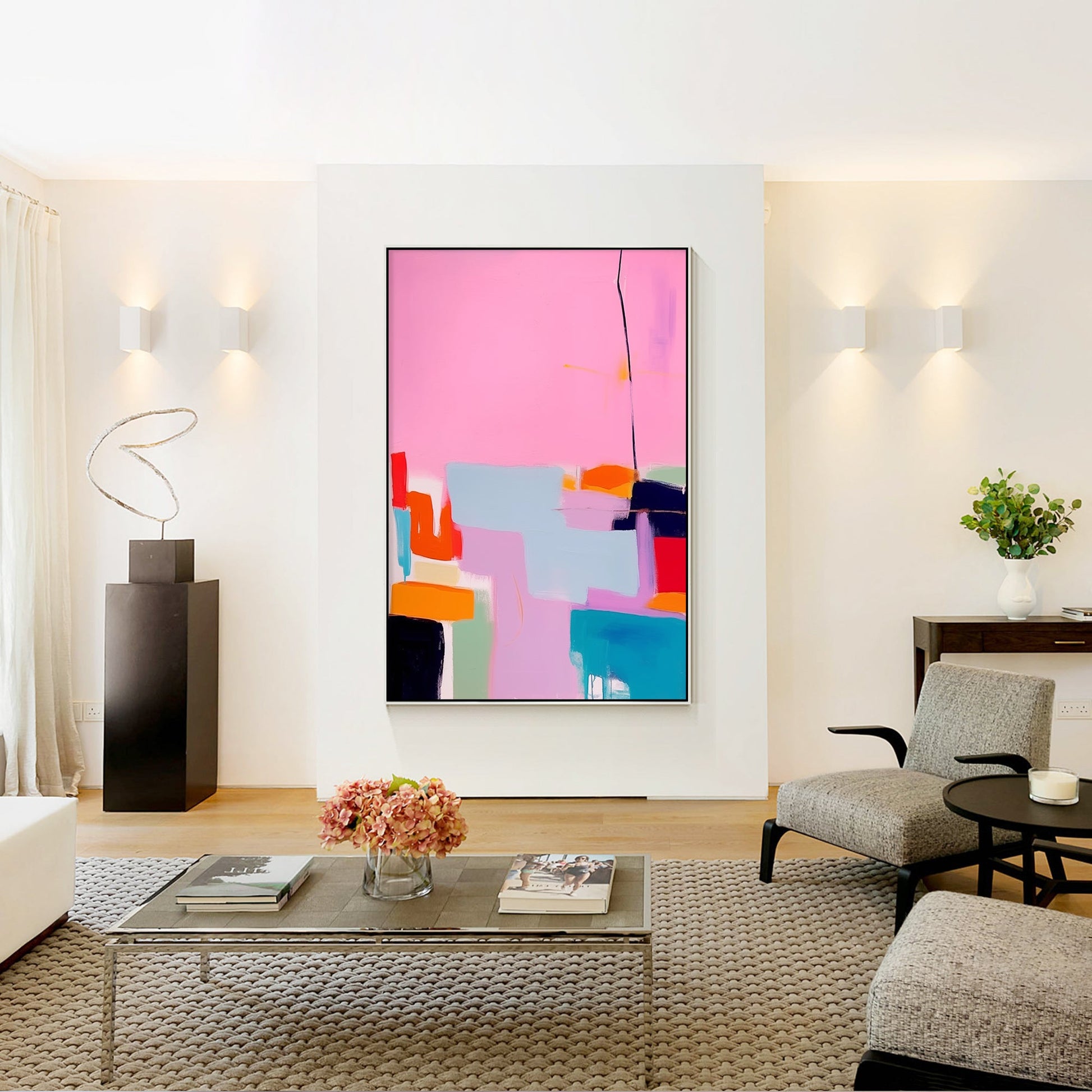Hand-Painted Abstract Art