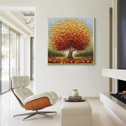 Textured Tree Painting