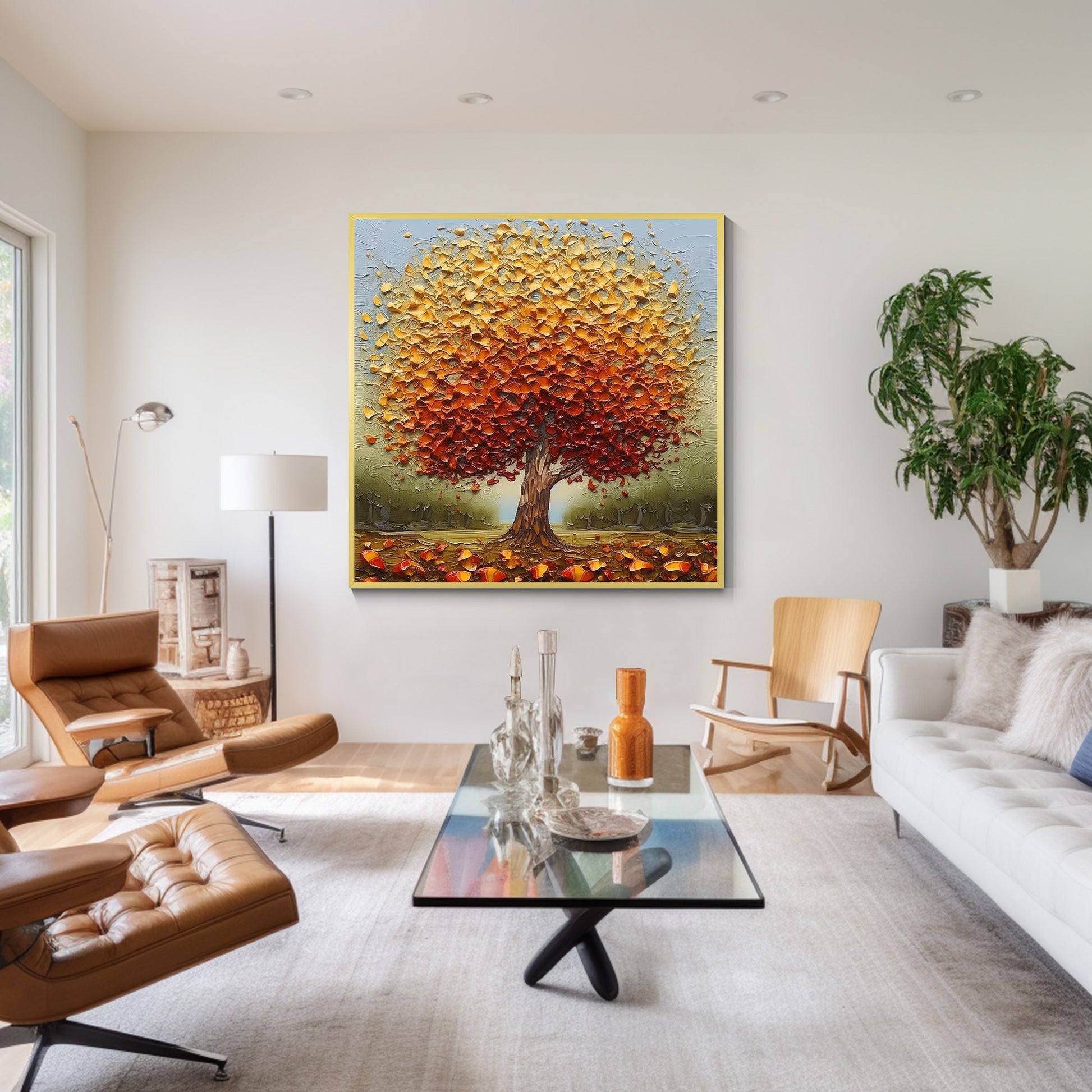 Textured Tree Painting