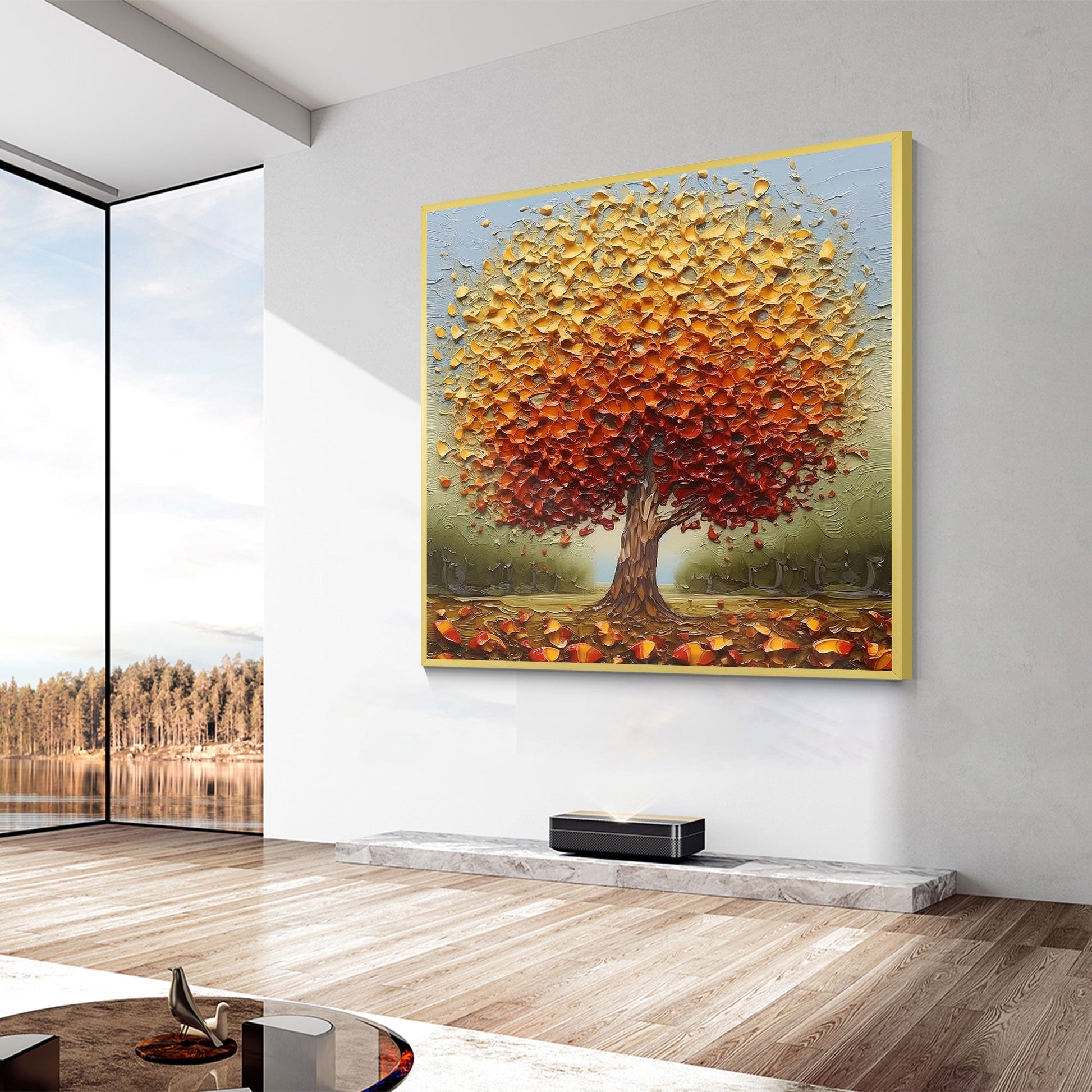 Textured Tree Painting