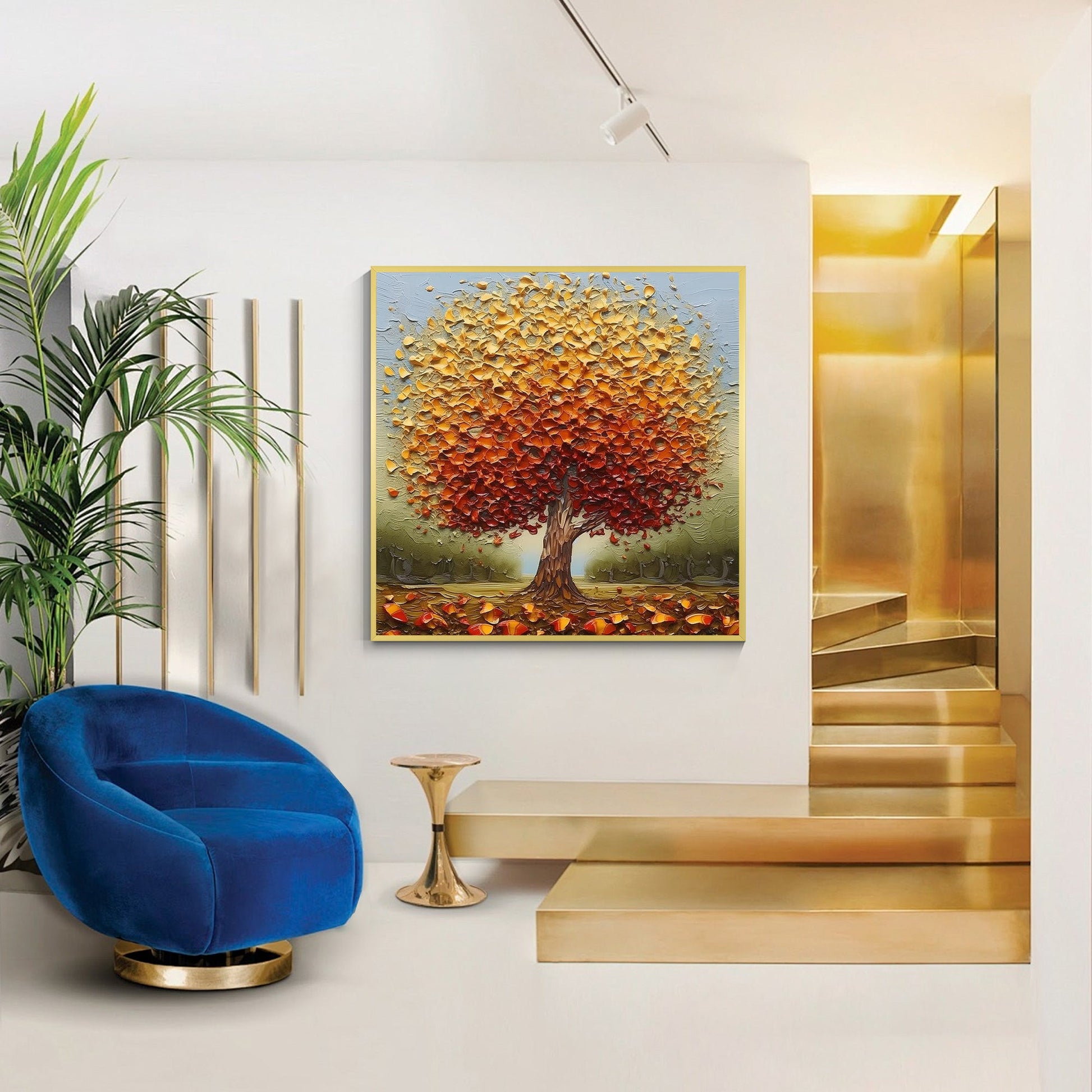 Textured Tree Painting