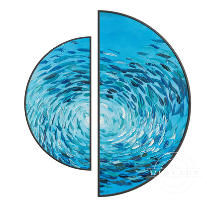 School fish wall art_888