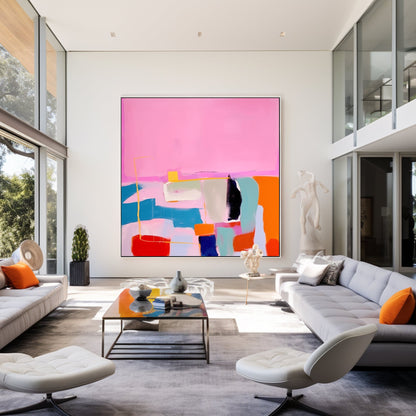 Large Colorful Abstract Painting