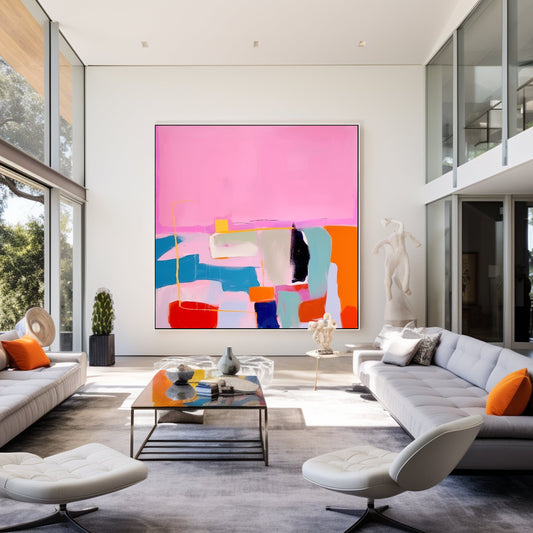 Large Colorful Abstract Painting