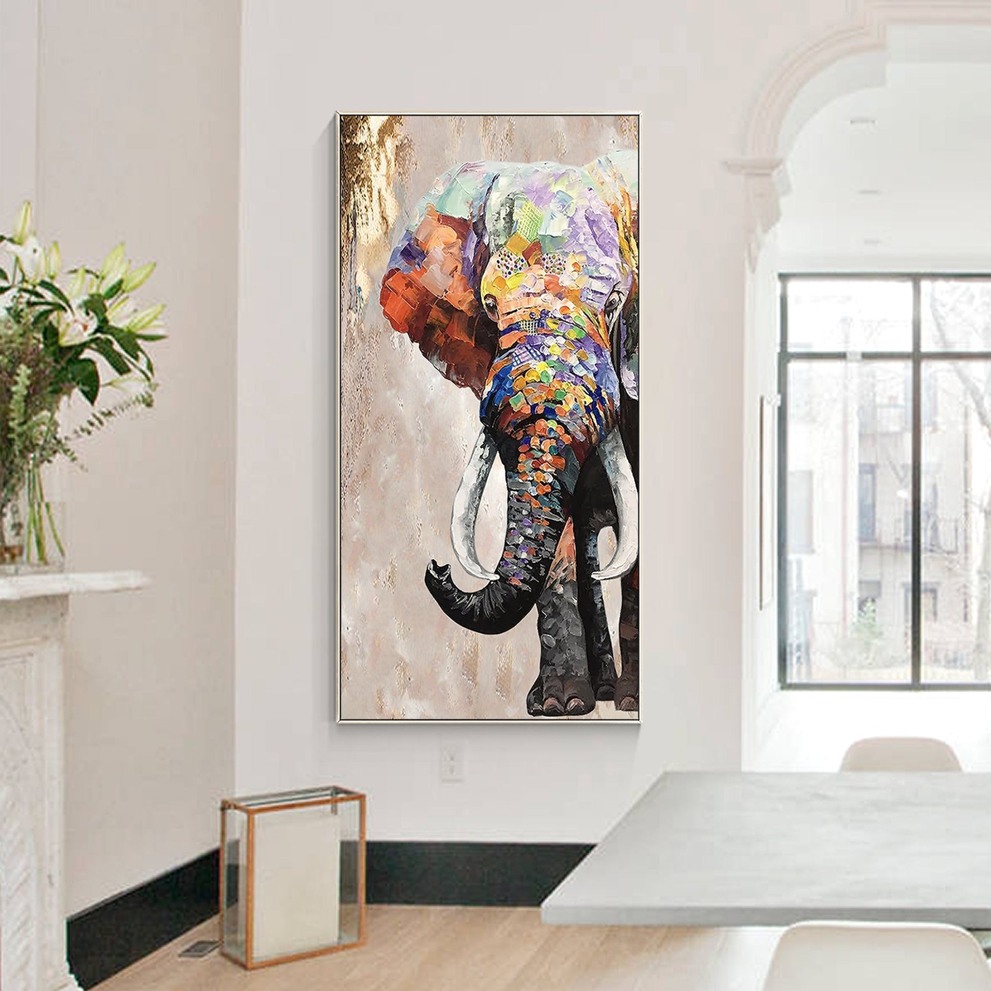 Elephant Painting Boho Art