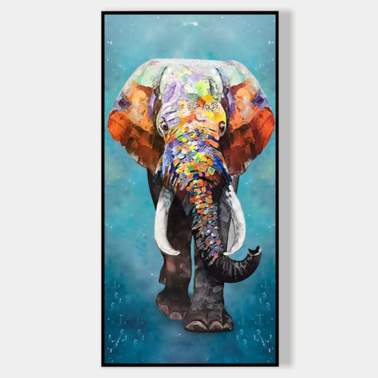 Luxury Glamourous Wildlife Lucky Elephant Oil Painting