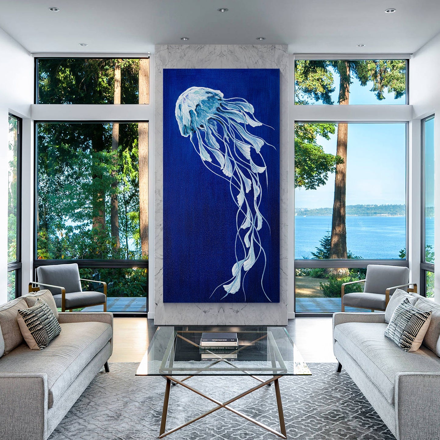 Marine Jellyfish Painting_W011