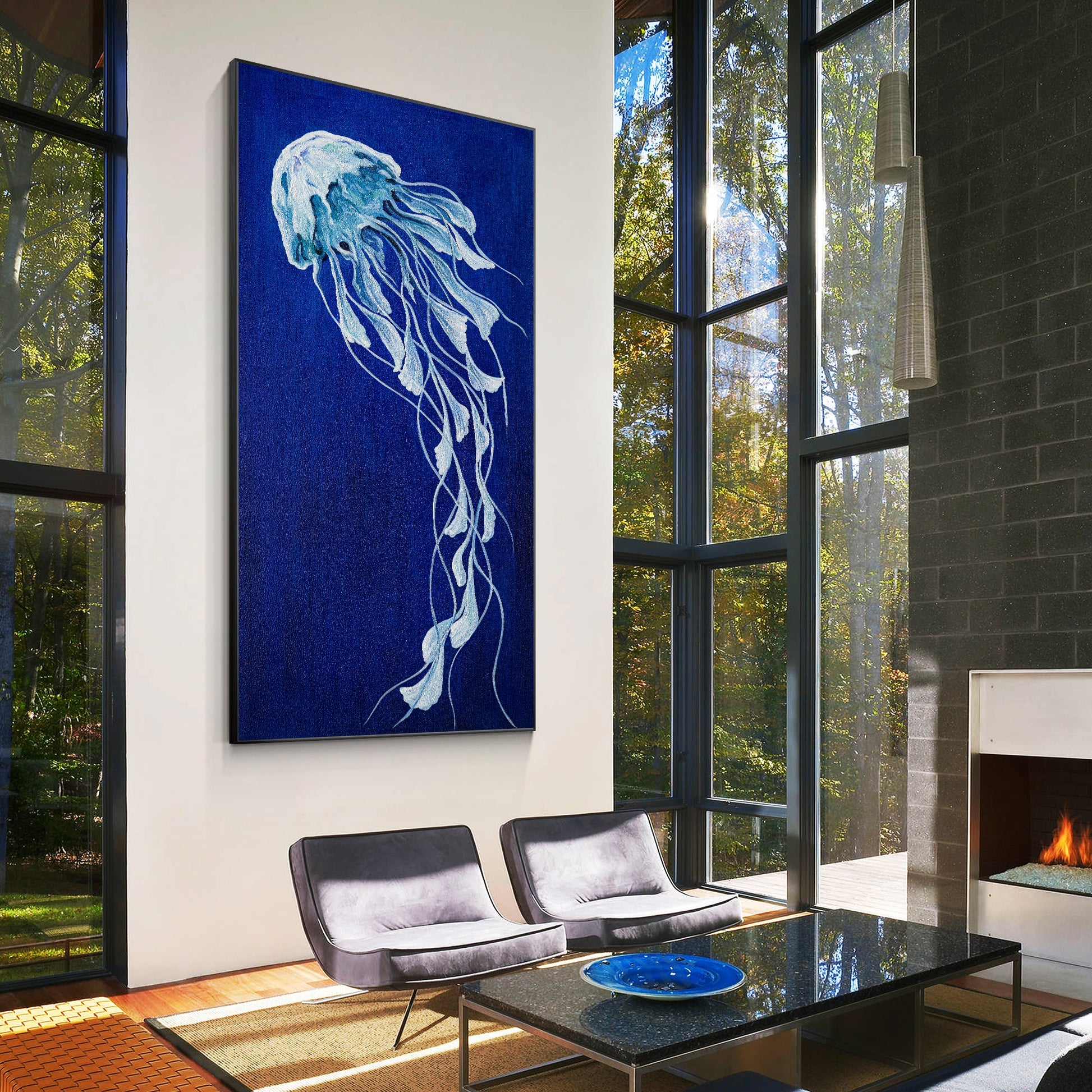 Marine Jellyfish Painting_W011