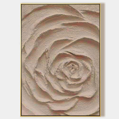 Minimalist Floral Oil Painting Earth Tone Art