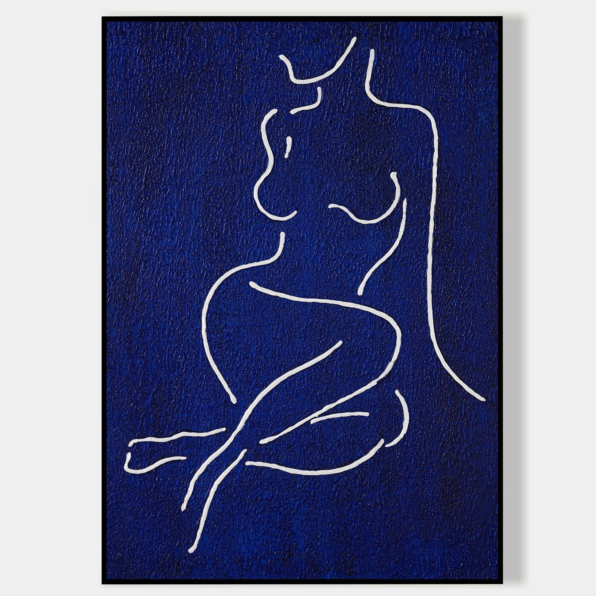 One Line Woman Body Canvas Painting