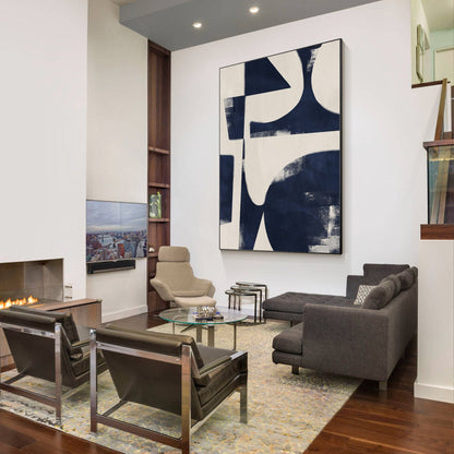 Modern Geometric Oil Painting