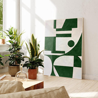 Modern Geometric Oil Painting