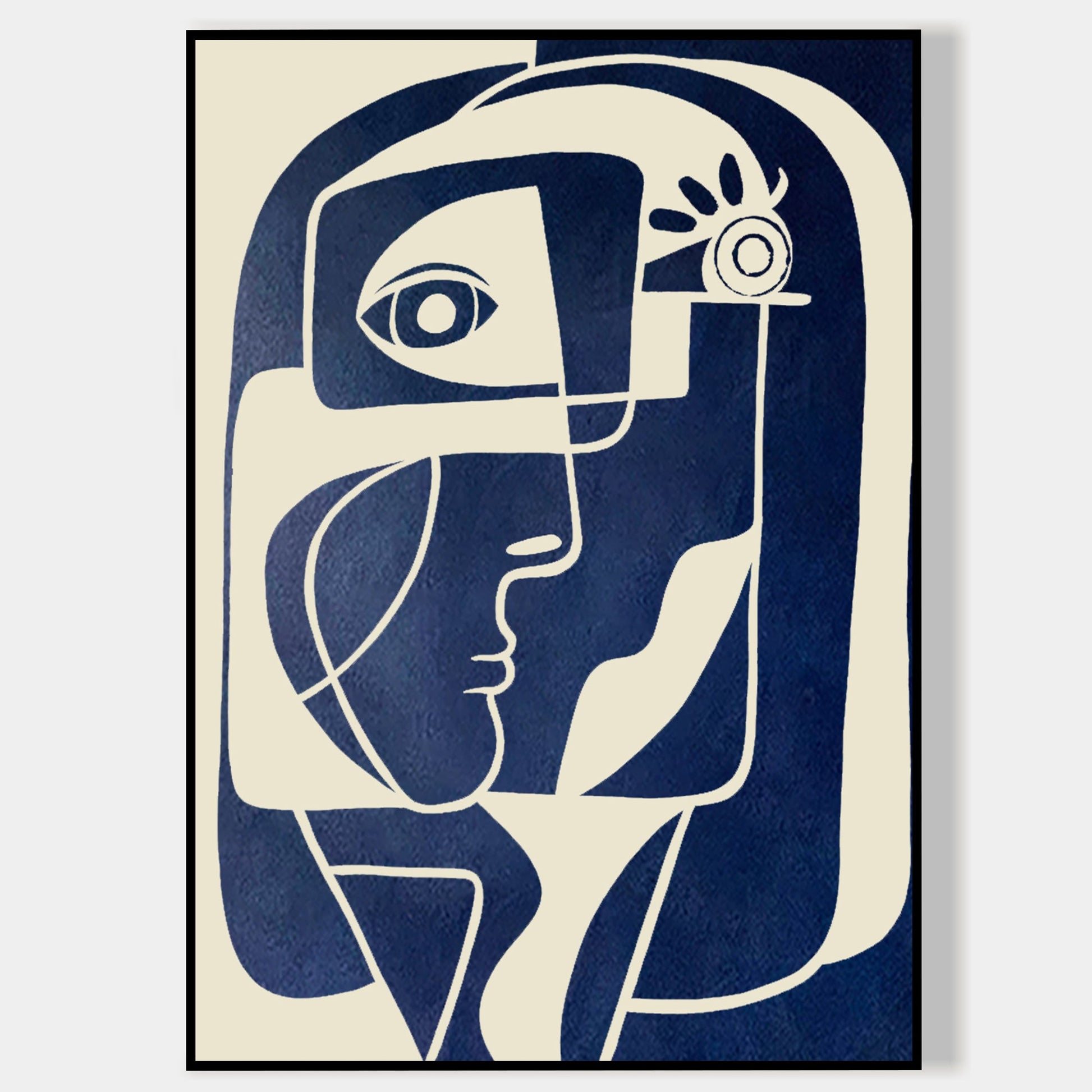 Picasso wall art Minimalist Modern Portrait Oil Painting