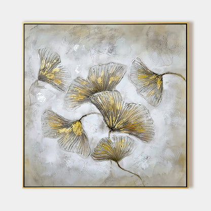 Minimalist Plant Oil Painting