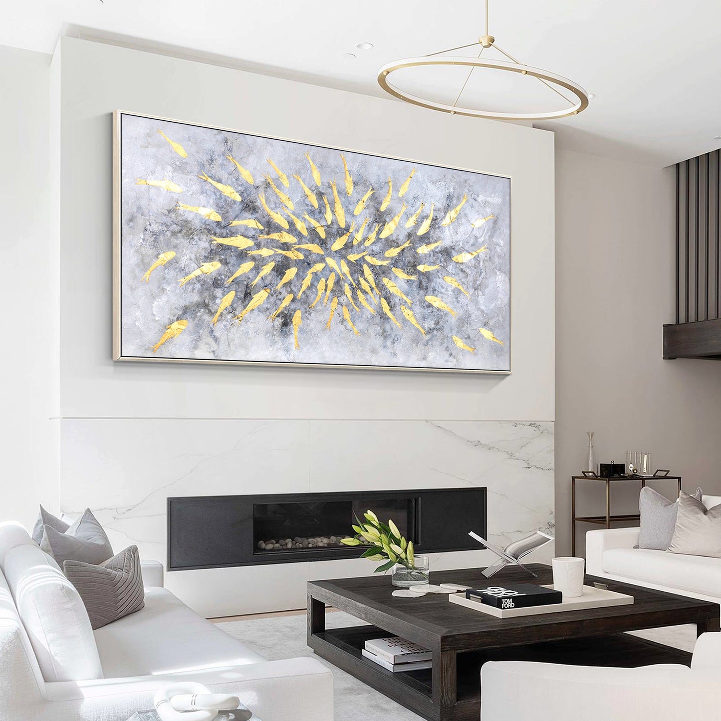 Modern Abstract Oil Painting Long Wall Art