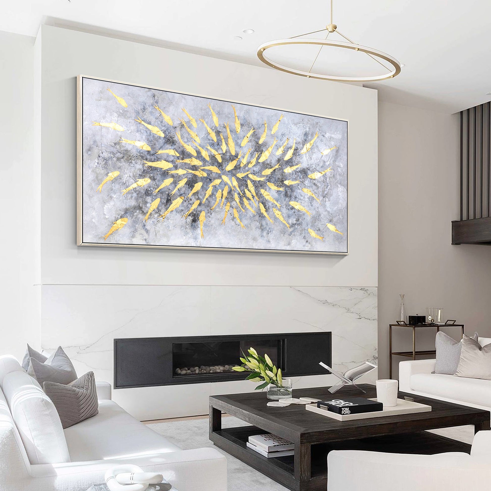 Modern Abstract Oil Painting Long Wall Art