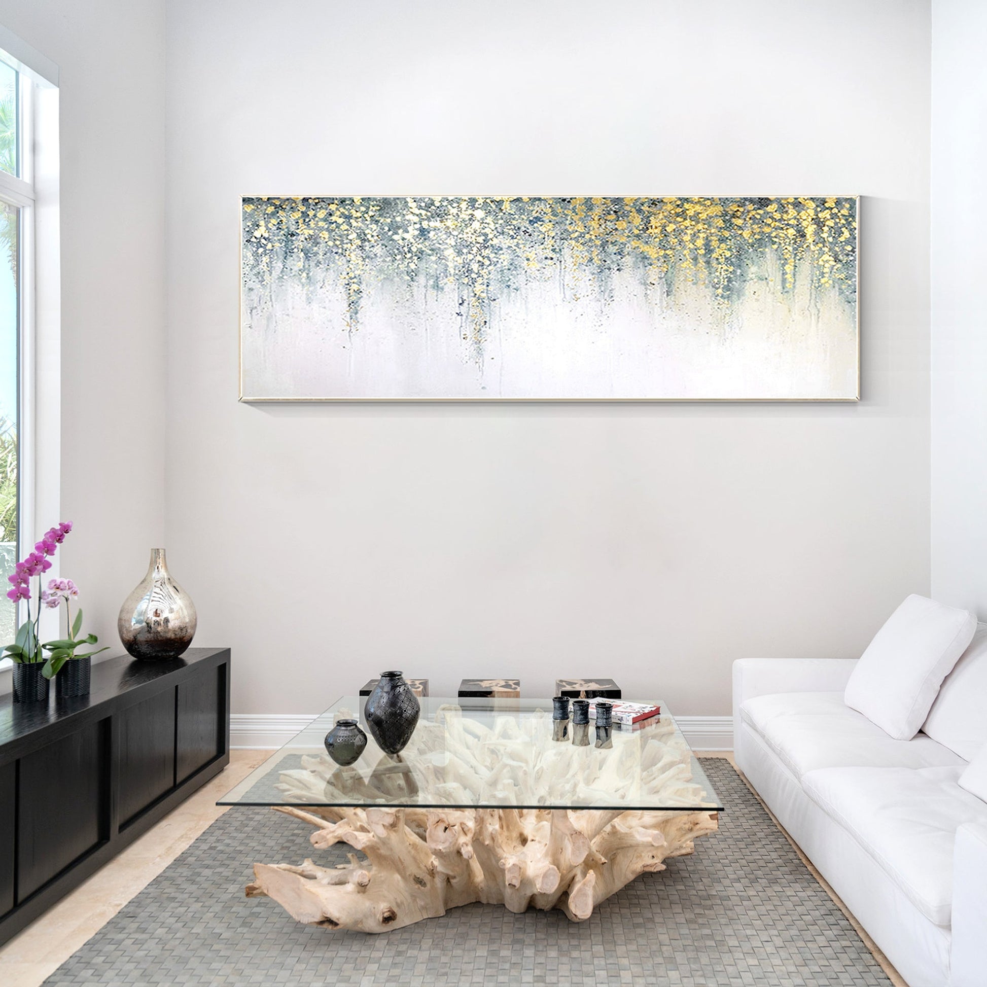 Modern Abstract Oil Painting Long Horizontal Art