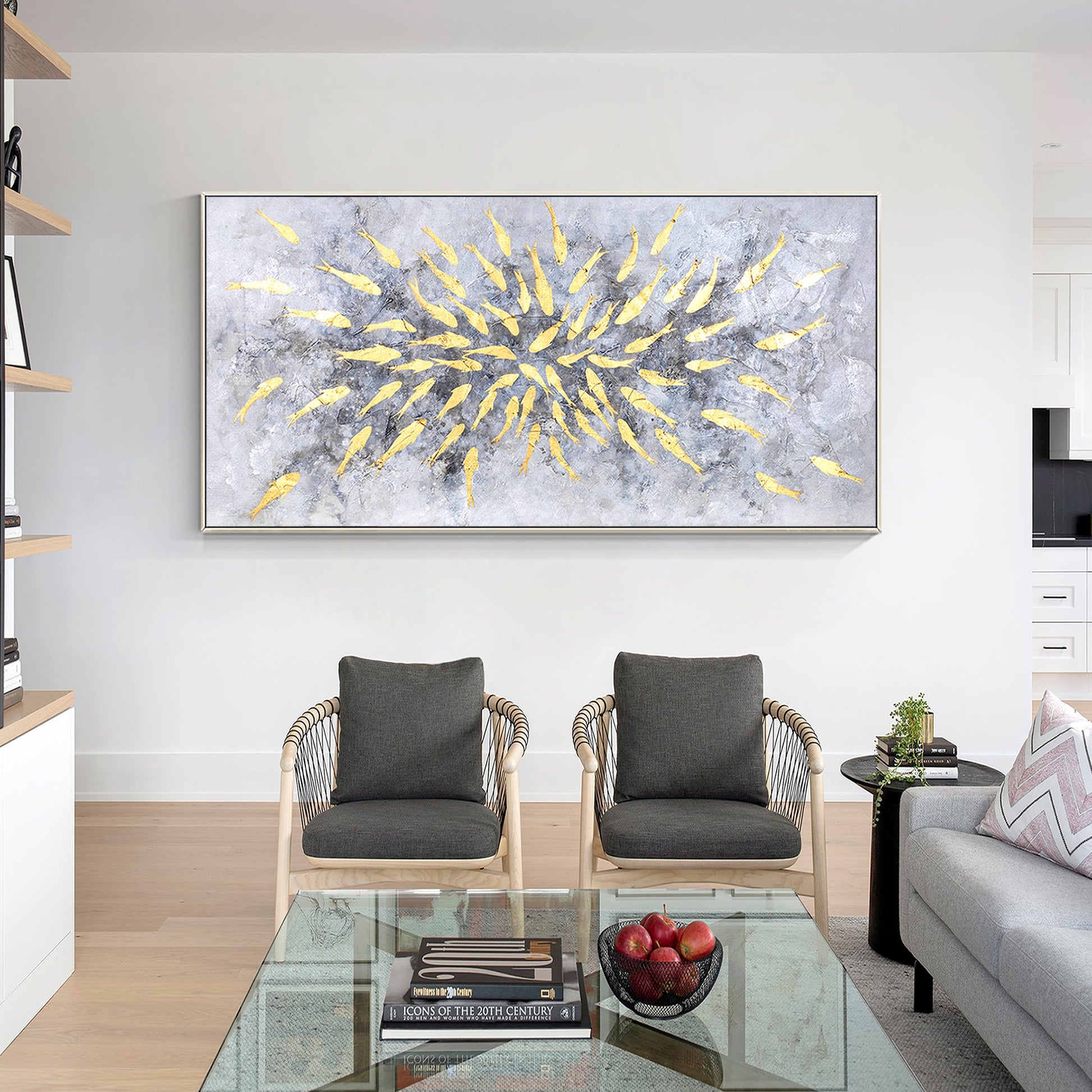 Modern Abstract Oil Painting Long Wall Art
