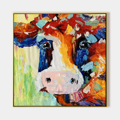 Colorful Cute Cow Painting/cow painting