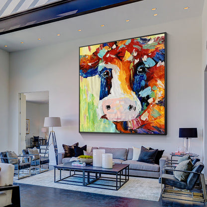 Colorful Cute Cow Painting/cow painting