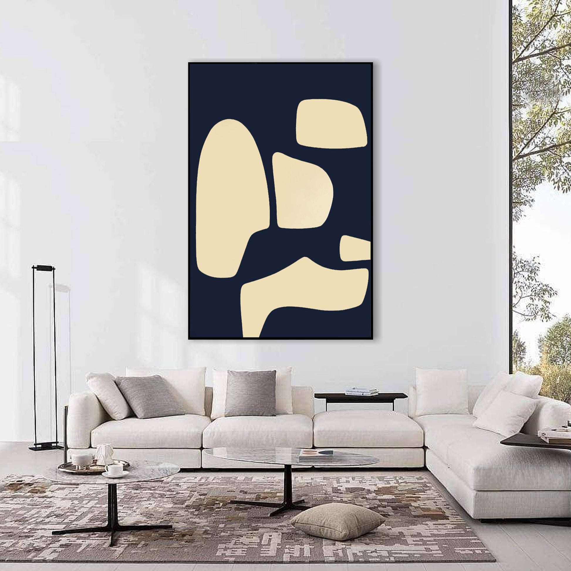 Modern Geometric Oil Painting