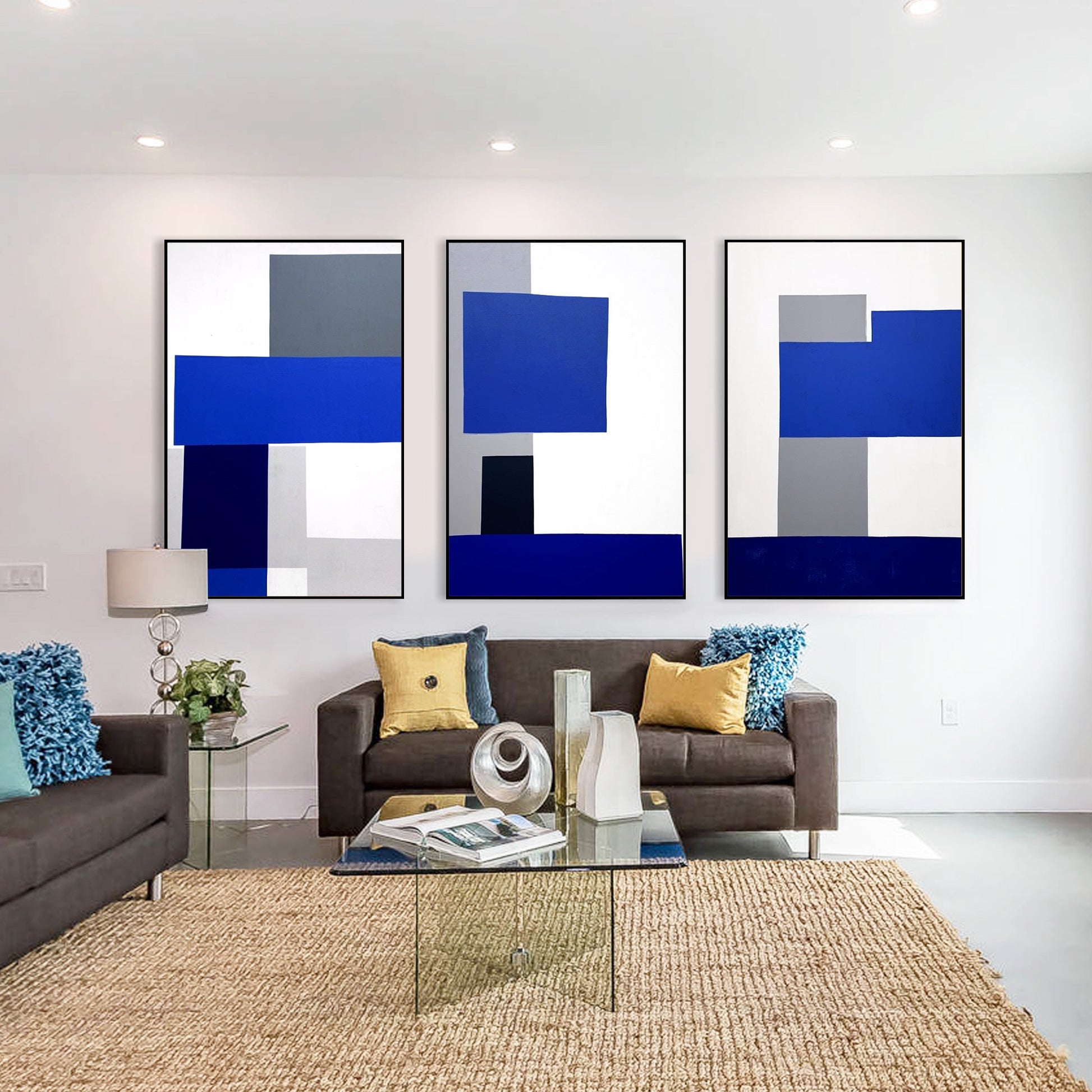 Modern Geometric Oil Painting