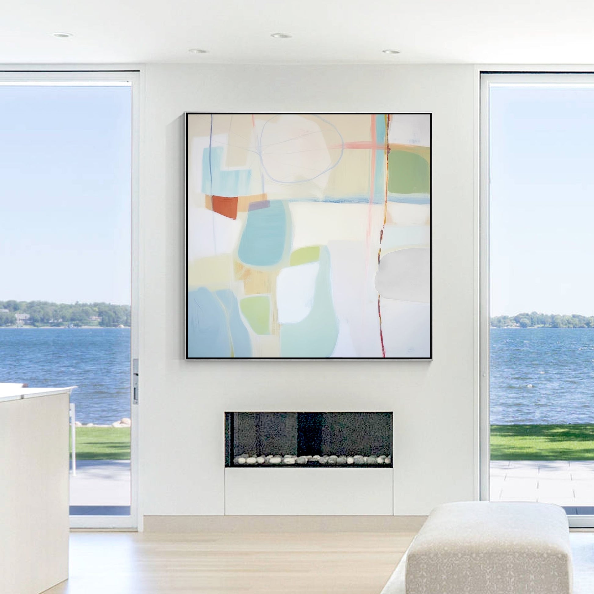 Modern Geometric Oil Painting
