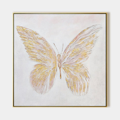 Modern Minimalist Golden Butterfly Oil Painting-1