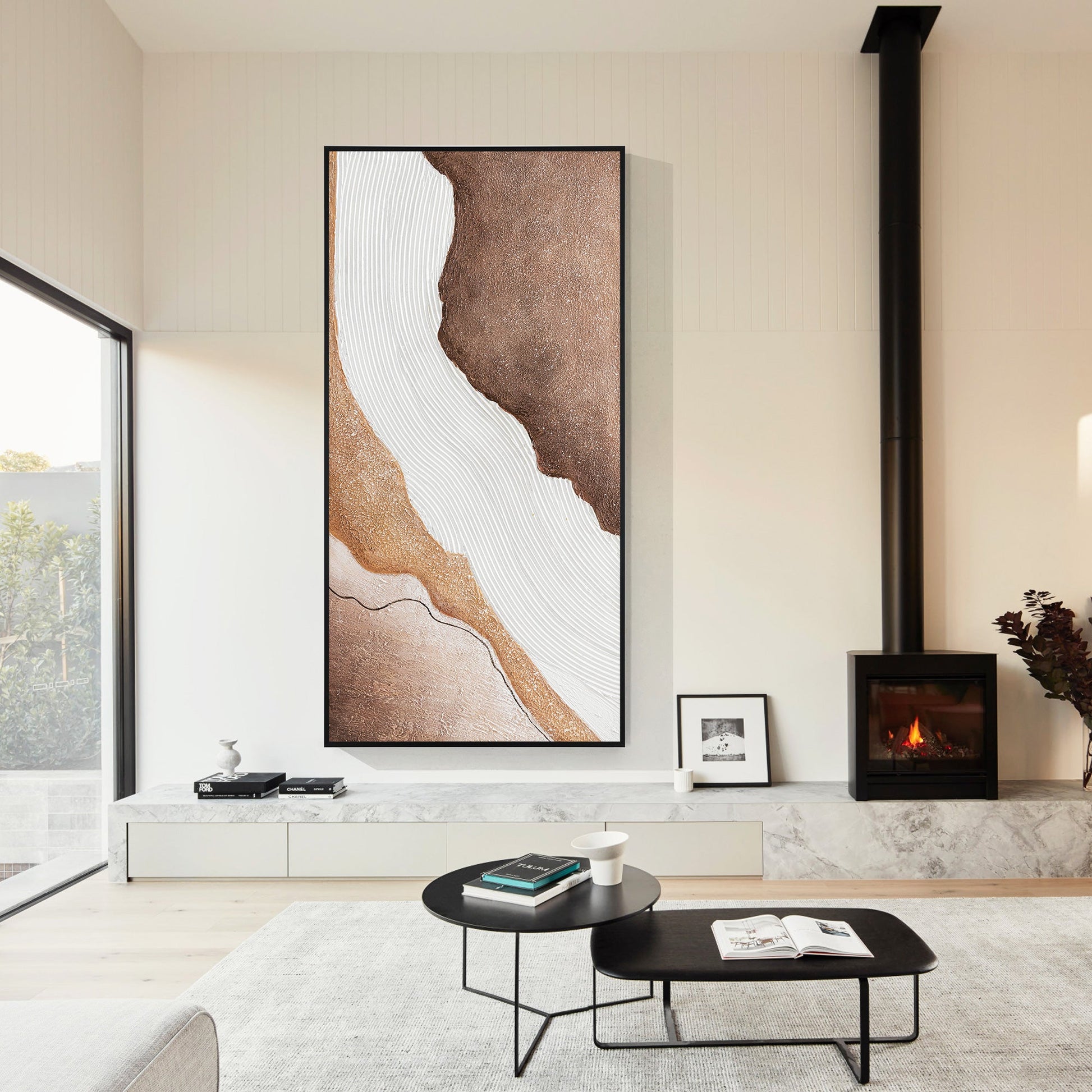 Modern Abstract oil  Painting Large Vertical Painting