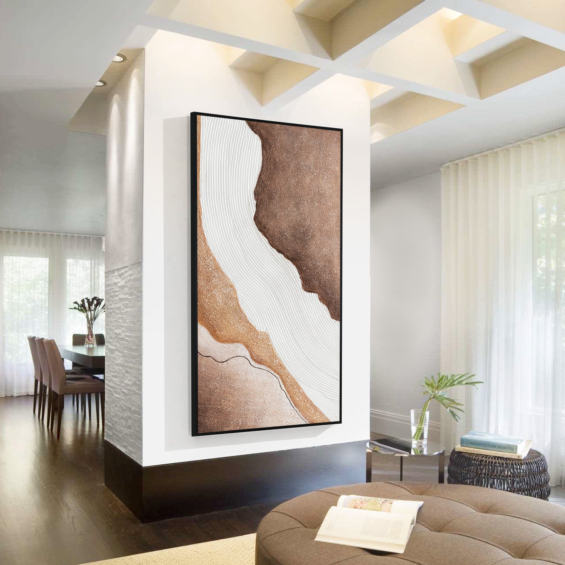 Modern Abstract oil  Painting Large Vertical Painting
