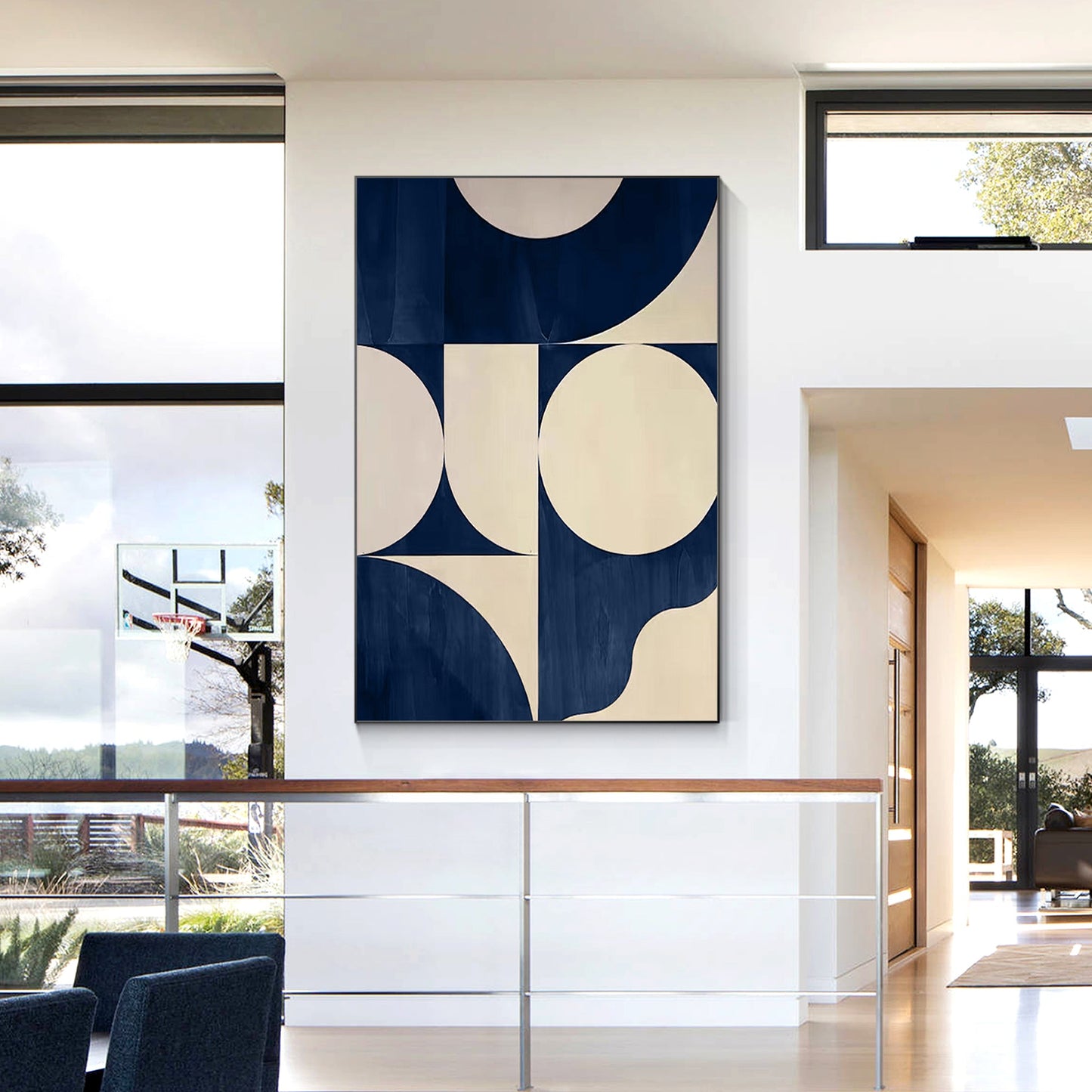 Modern Geometric Oil Painting