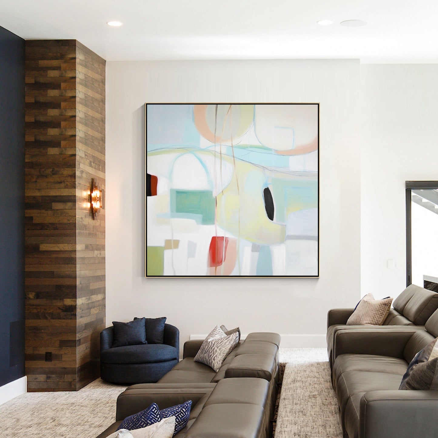 Modern Geometric Oil Painting