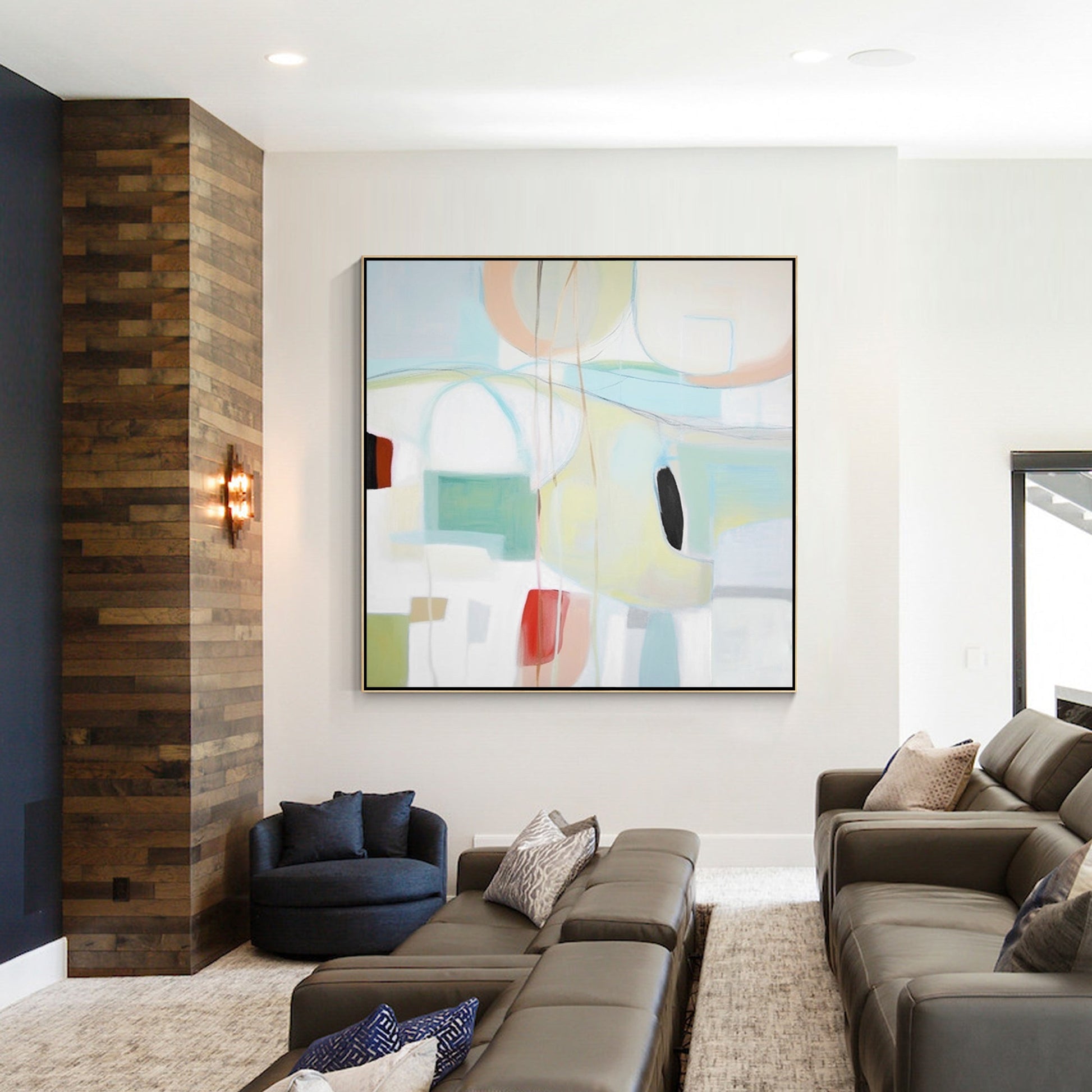 Modern Geometric Oil Painting