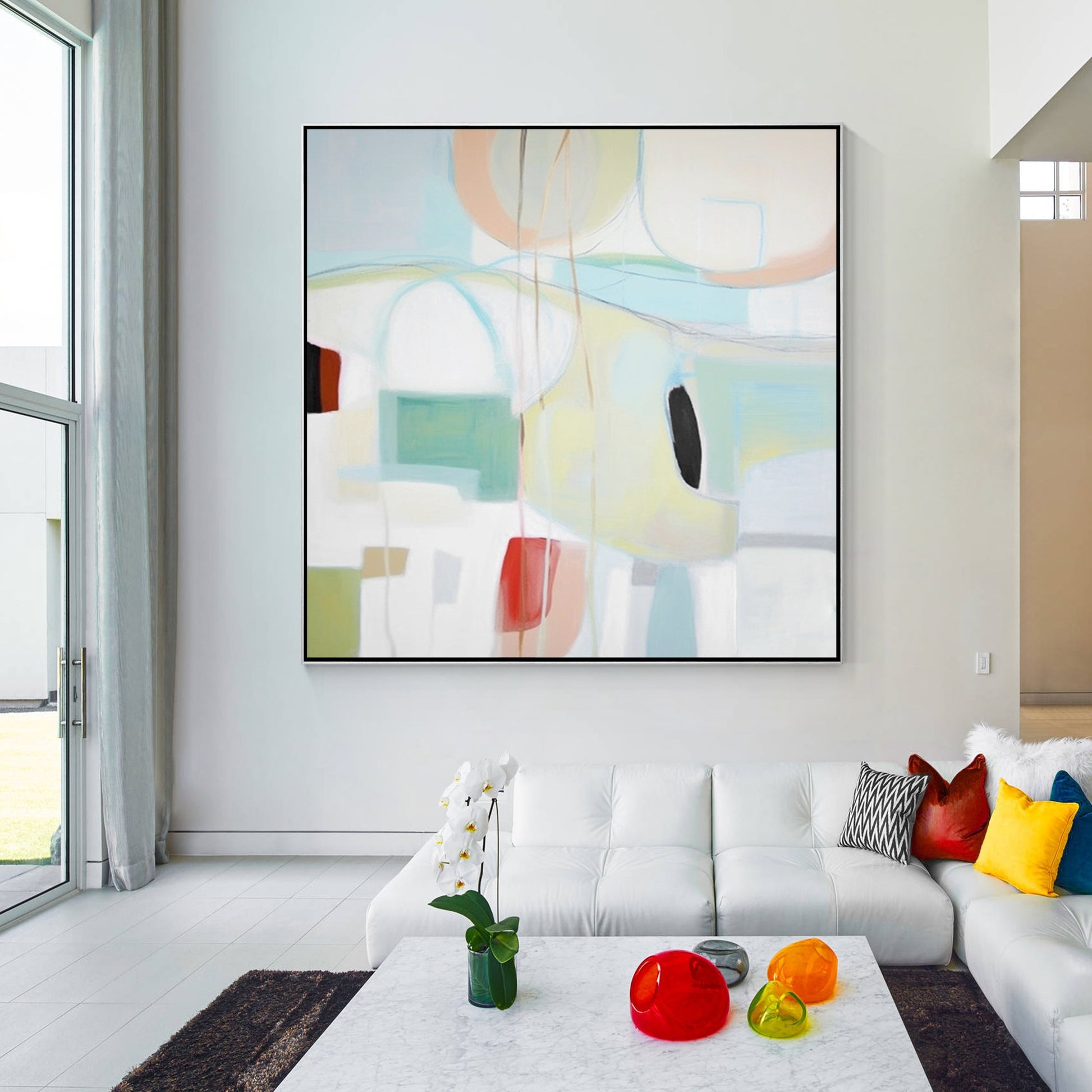 Modern Geometric Oil Painting