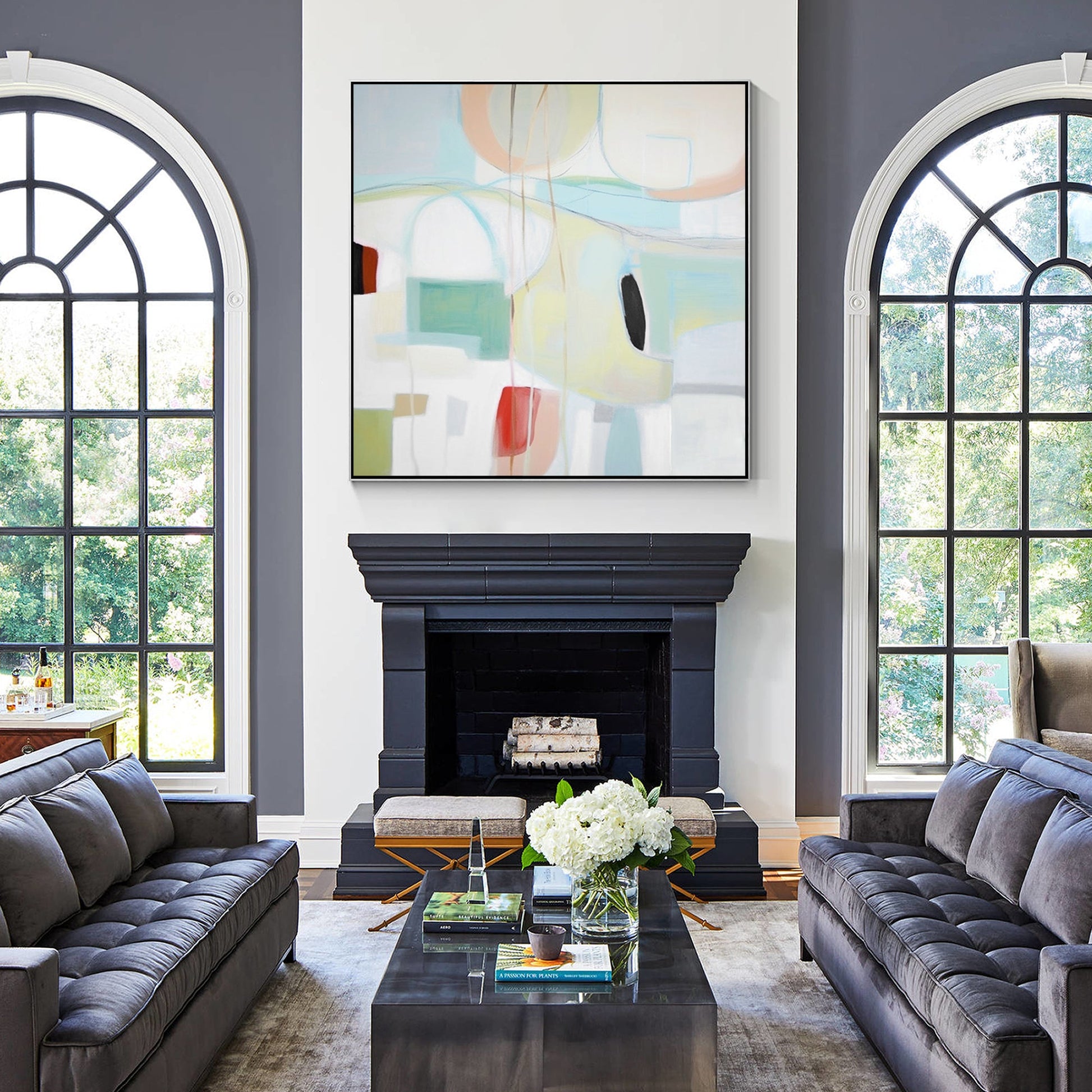 Modern Geometric Oil Painting