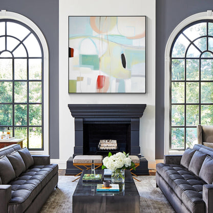 Modern Geometric Oil Painting