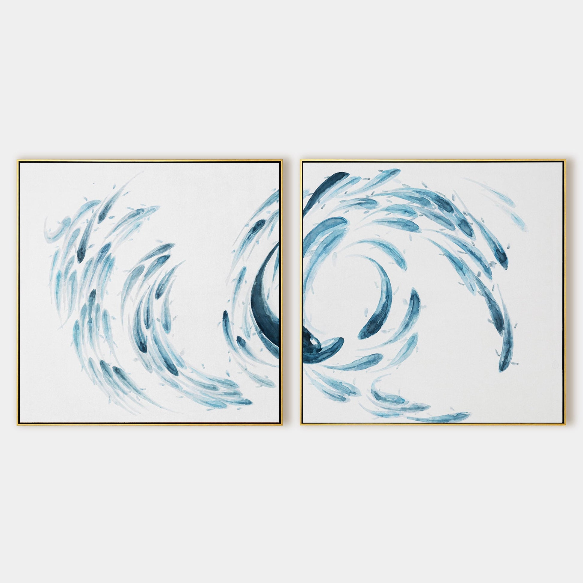 Abstract School Koi Fish wall art