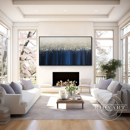 Navy Blue Abstract Wall Art