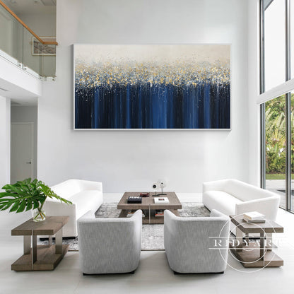 Navy Blue Abstract Wall Art
