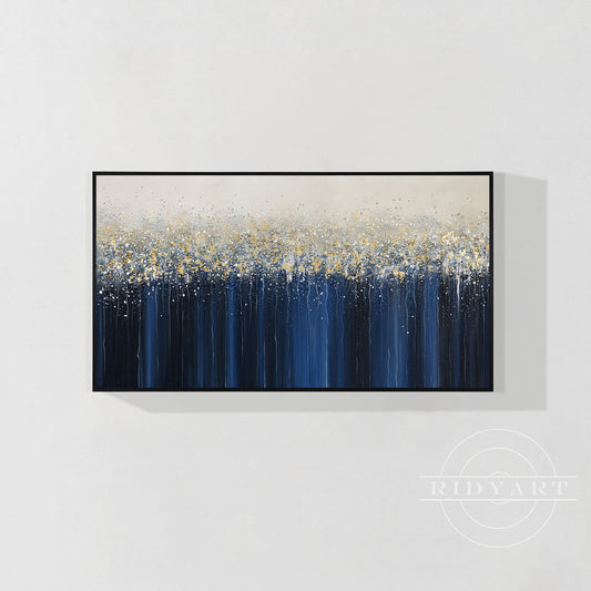 Navy Blue Abstract Wall Art