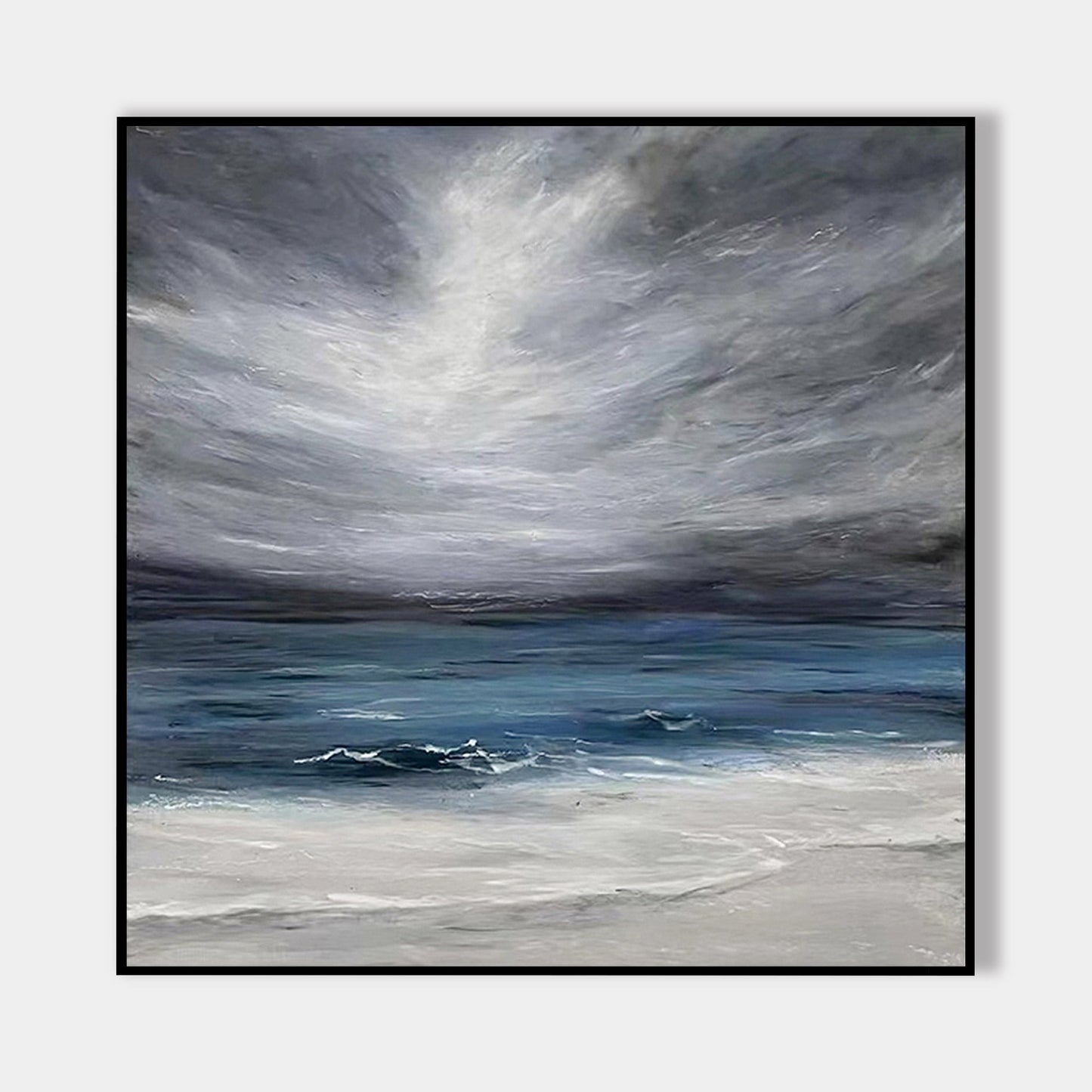 Abstract Blue Gray Wall Art
