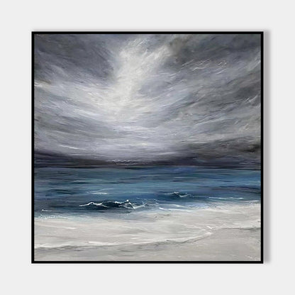 Abstract Blue Gray Wall Art