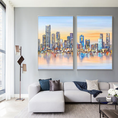 Set of 2 city skyline