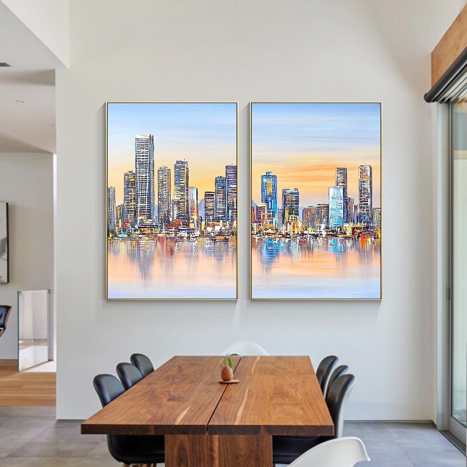Set of 2 city skyline