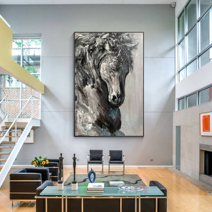 Original horse Painting Abstract Animal acrylic painting