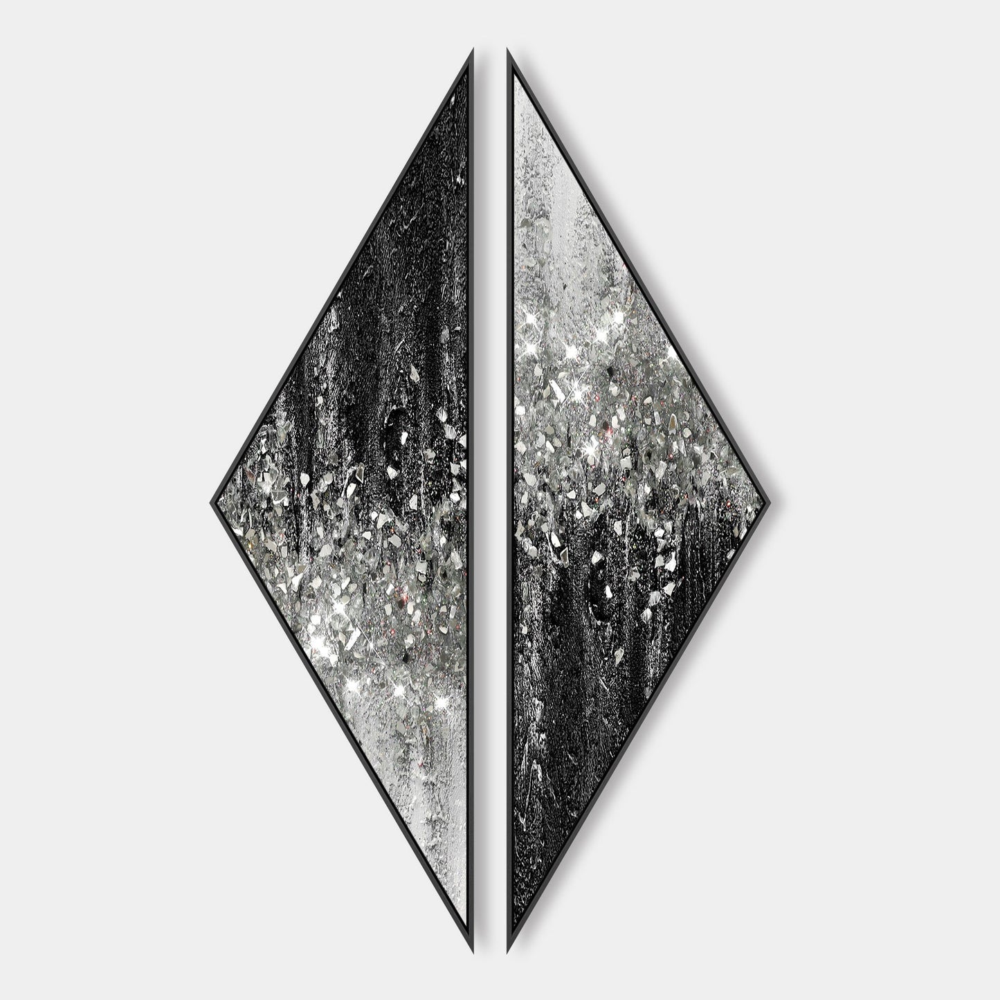 Set of 2 glitter wall art