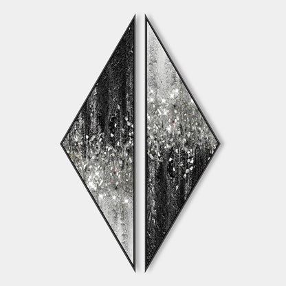 Set of 2 glitter wall art