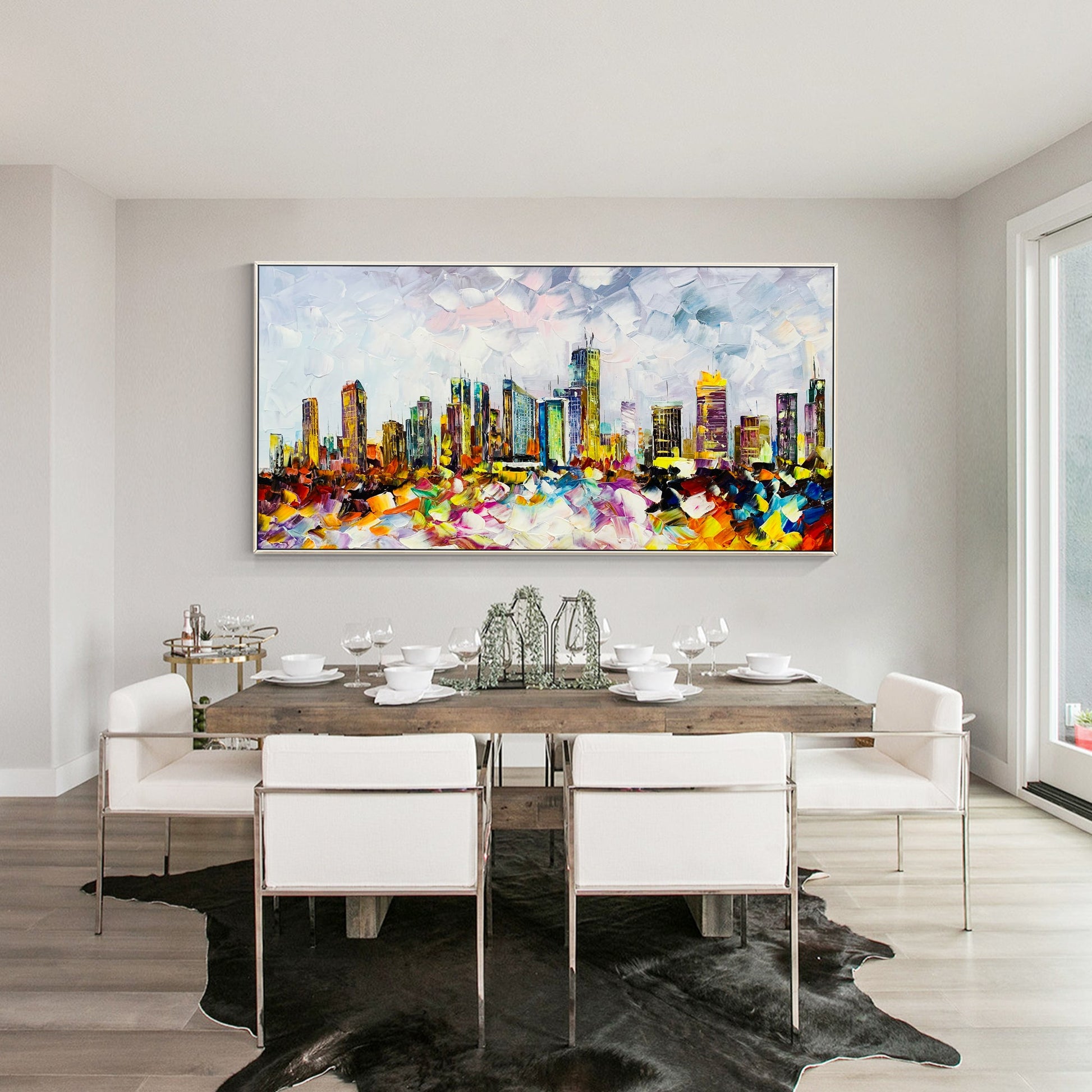 Philadelphia skyline  oil painting