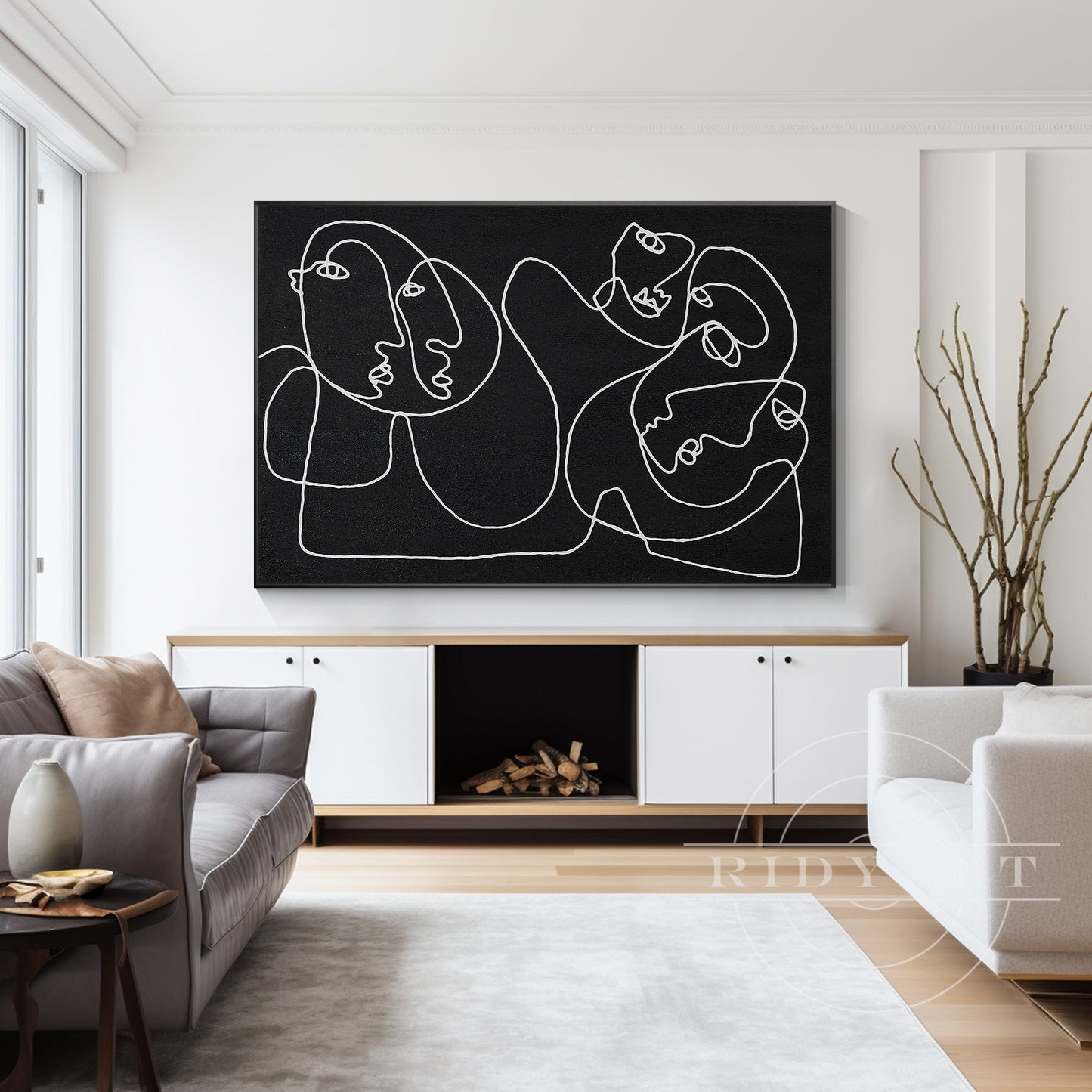 Picasso Line Art - Extra Large Minimalist Black Wall Decor