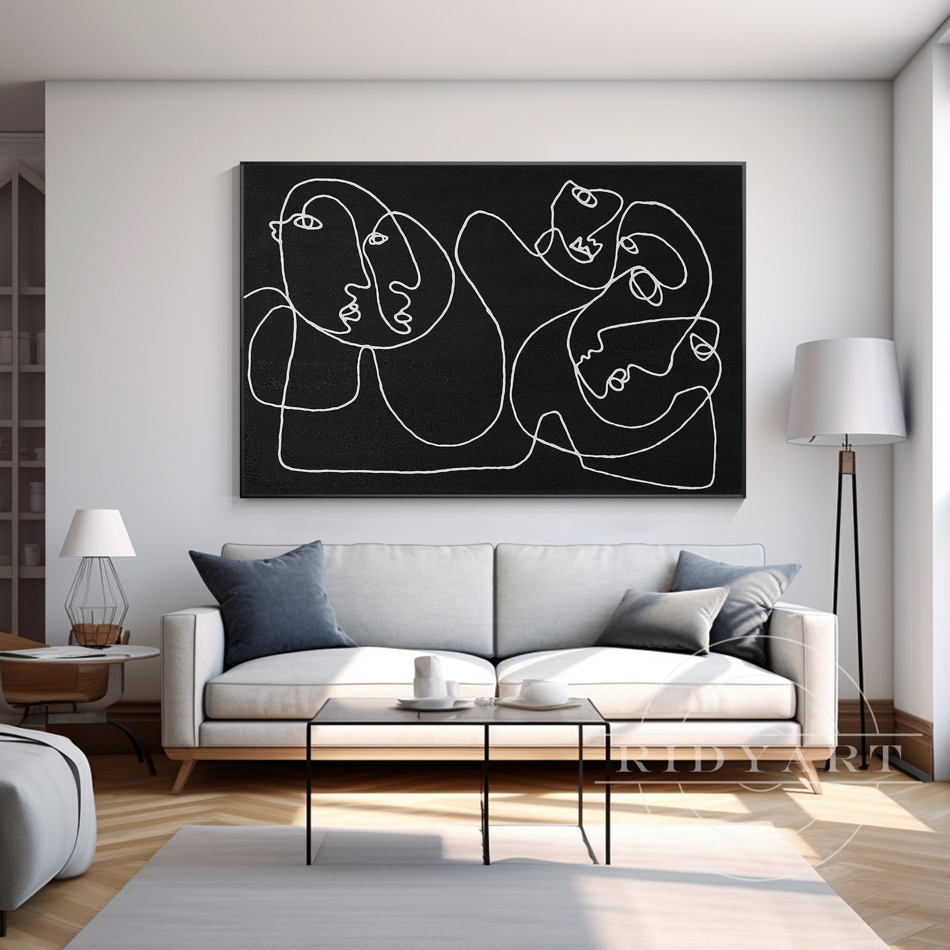Picasso Line Art - Extra Large Minimalist Black Wall Decor